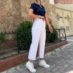 شلوار سفید دمپا کات 2